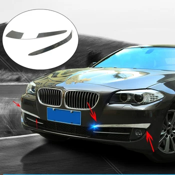 Krom Dış Ön Sis İşık Lambası Kaş Göz Kapağı Şerit Kapak Trim Styling Sticker Fit BMW 5 Serisi için F10 / GT F07 F18