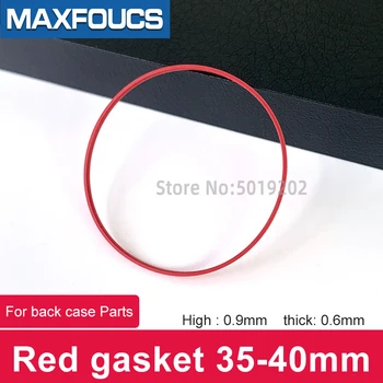 Kırmızı Conta O Ring 35-42mm dia 0.9 mm Yüksek 0.6 mm kalınlığında Plastik Conta case arka Caseback O - ring Parçaları TİSSOT marka