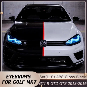 L + R Araba Far Kaşları ABS Çıkartmalar ayar kapağı VW GOLF 7 için 7.5 VII MK7 MK7.5 GTI R GTE GTD Aksesuarları Vücut Kiti 2013-2020