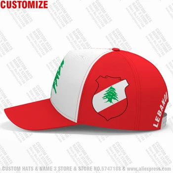 LÜBNAN erkek dıy ücretsiz özel ad lbn unisex şapka ulusal bayrak lb cumhuriyeti arapça arap lübnan ülke baskı fotoğraf beyzbol şapkası 4