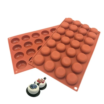 Mini Oblate Şekilli silikon kalıp Kek Dekorasyon Pişirme Yuvarlak Jöle Puding Kek Kalıbı çikolatalı Mus Kalıpları Pişirme Araçları