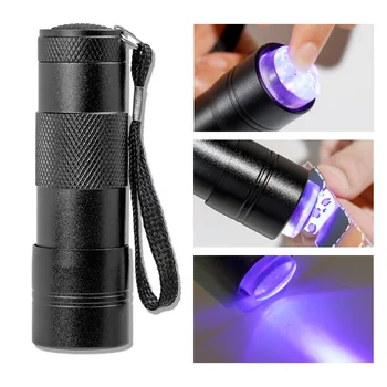 Mini UV Led ışık UV LED Lamba Tırnak Kurutucu oje 12 LED el feneri Taşınabilirlik Tırnak kurutma makinesi Tırnak Sanat Araçları UV ışık