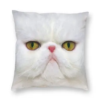 Moda Beyaz Farsça Kedi Hediye Atmak yastık Örtüsü Dekorasyon Özel Yavru Meme minder örtüsü 40x40cm Yastık Kılıfı kanepe için