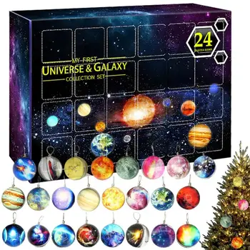 Noel Advent Takvimi Hediyeler 24 Gün Geri Sayım Evren Gal-axy Koleksiyonu Kozmik Gezegen Kız Erkek Öğrenme Koleksiyonu