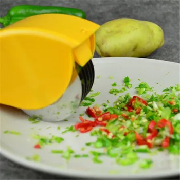 Ot Haddeleme Rulo Silindirleri Kıyma Manuel El Yeşil Soğan Kesici Dilimleme 6 Paslanmaz Çelik Bıçak Mutfak Sebze Doğrama