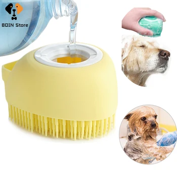 Pet Köpek Kedi Banyo Fırçası Yumuşak Silikon Temizleyici Şampuan Masaj Fırçası Banyo Köpek Pençe Temiz Banyo Araçları Pet Bakım Malzemeleri