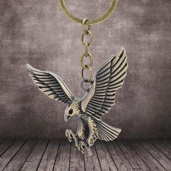 Retro Yayılmış Kanatları Eski Kartal Anahtarlık anahtarlıklar Erkekler Metal Hayvan Kartal Kuş Anahtarlık Takı