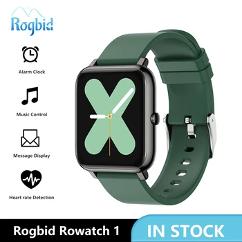Rogbid Rowatch 1 akıllı saatler Erkekler Tam Dokunmatik Spor İzci kalp monitörü Akıllı Saat Su Geçirmez Smartwatch Kadınlar Android IOS
