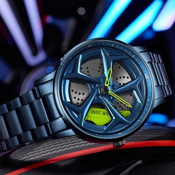 Rotasyon Yaratıcı kuvars saatler Erkekler 2022 En Moda Marka Rahat Paslanmaz Çelik Deri Bant kadranlı saat Erkek Beyefendi Hediye