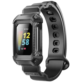 Saat kordonları Fitbit Şarj için 5 (2021) SUPCASE UB Pro Sağlam Kılıf Koruyucu Yedek Bileklik Askısı