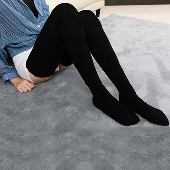Sonbahar Kış Yüksek Çorap Kadın Tayt Highs Uzun Çorap Düz Renk Tüm Maç Diz Üzerinde Çorap Uzun Çorap Çorap