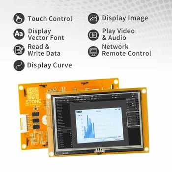 TAŞ Akıllı HMI Gömülü Dokunmatik Ekran lcd ekran Modülü Arayüzü ile RS232/RS485 / TTL Endüstriyel Kullanım için 3