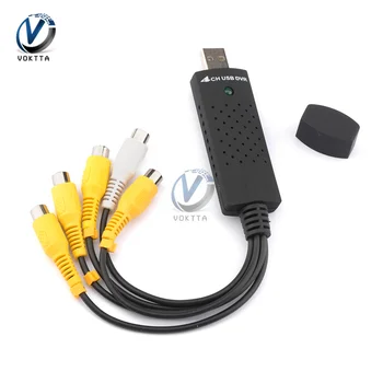 USB 2.0 4CH Ses Yakalama Adaptörü 4 Kanal CCTV DVR Kartı PC Laptop İçin Win7 XP 4CH USB DVR Video Yakalama Adaptörü