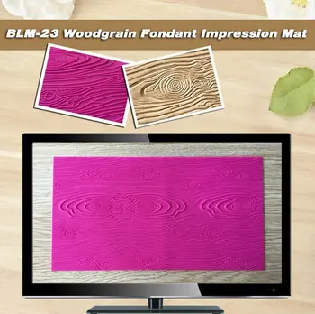 YENİ varış 1 adet Woodgrain Fondan Gösterim Mat Silikon Dantel Kalıp Kek Dekorasyon Pişirme Araçları 1