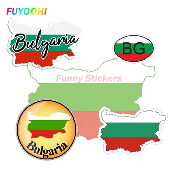 YJZT 13CM * 8.5 CM Yaratıcı Araba Sticker Bulgaristan Haritası Bayrağı Yansıtıcı Çıkartma Araba Aksesuarları 6-0901