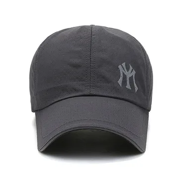 Yaz Örgü Nefes Erkekler Çabuk Kuruyan beyzbol şapkası Kadın Spor Nem Esneklik Katı Mektup güneş şapkası Snapback Gorras Hombre 2