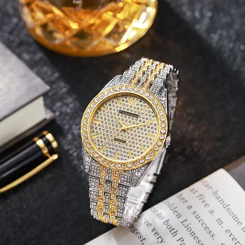 Yeni Moda Tam Paslanmaz Çelik Altın Lüks Marka Yüksek Kaliteli quartz saat Erkekler İçin trend ürünler 2022 erkek kol saatleri