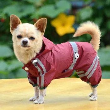 Yeni Yavru Pet Köpek Yağmurluk Giysileri Yansıtıcı Glisten Bar Kapşonlu Su Geçirmez yağmurluklar Giyim Köpek Dış Giyim