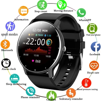 Yeni akıllı saat Erkekler Ve Kadınlar spor saat Kan basıncı Uyku İzleme Spor izci Android ıos pedometre Smartwatch