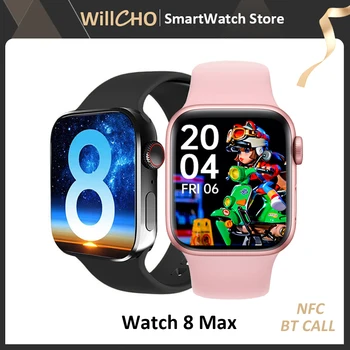 Yeni ı8 Max Smartwatch Serisi 8 Spor Spor akıllı saat Adam İçin Bluetooth Çağrı NFC Orijinal Saatler PK Iwo Serisi 7 ı8 Pro Max