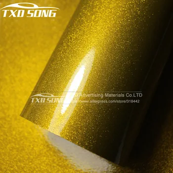 Yüksek parlak elmas inci filmi altın inci glitter araba sargı çıkartma hava kabarcıkları ile ücretsiz kargo boyutu:12/30/50/60X100 cm / LOT