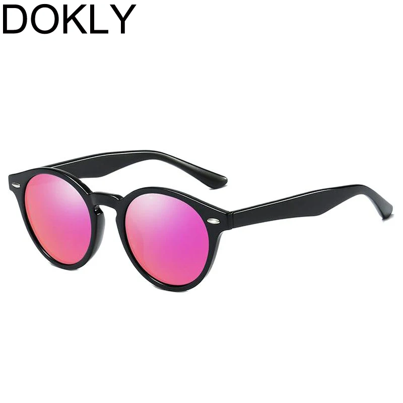 Dokly Polarize Güneş Gözlüğü Erkekler Ve Kadınlar Moda Tasarımcısı Yuvarlak Güneş Gözlüğü Oculos De Sol Gözlük UV400