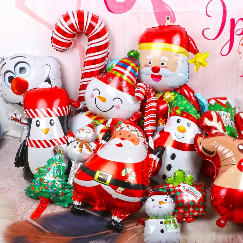 Noel Parti Balonları Noel Baba Kardan Adam Noel Folyo Balonlar Neşeli Noel Partisi Süslemeleri Noel, Yeni Yıl Dekor 2023