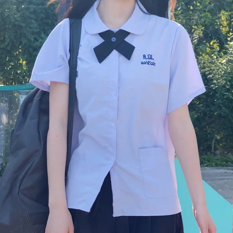 Kız Hiçbir Yerden Nanno Cosplay Pilili Etek Gömlek okul üniforması Tam Set JK Üniforma Festivali Karnaval Fantezi Parti