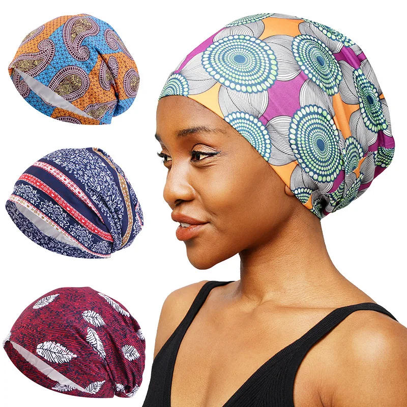 Moda Saten Astarlı Afrika Türban Şapka Kadın Streç İç Hicap Uyku Kapaklar Çift Katmanlı Bayan Bandana Şapkalar Hint Kaput 0