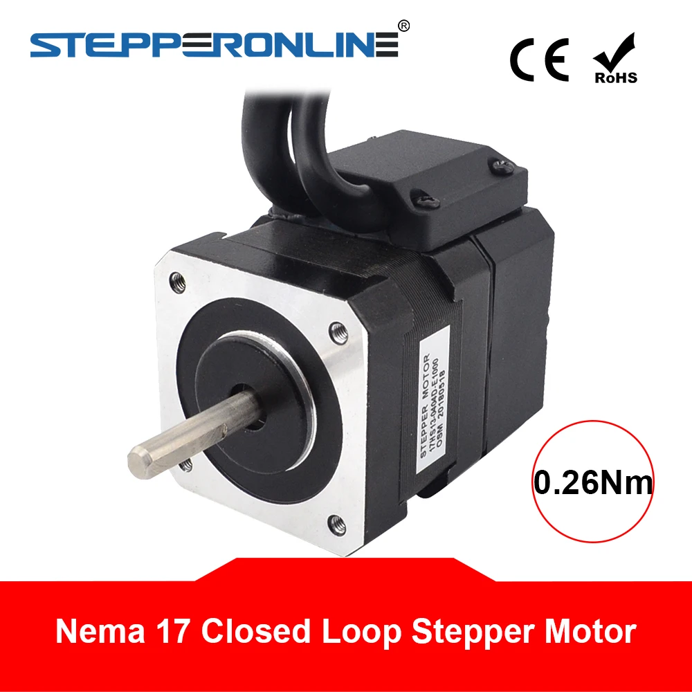 Nema 17 Kapalı Döngü Step Motor 26Ncm 0.4 A 2 fazlı Hibrid Nema17 Step Motor için CNC Router Gravür Freze Makinesi