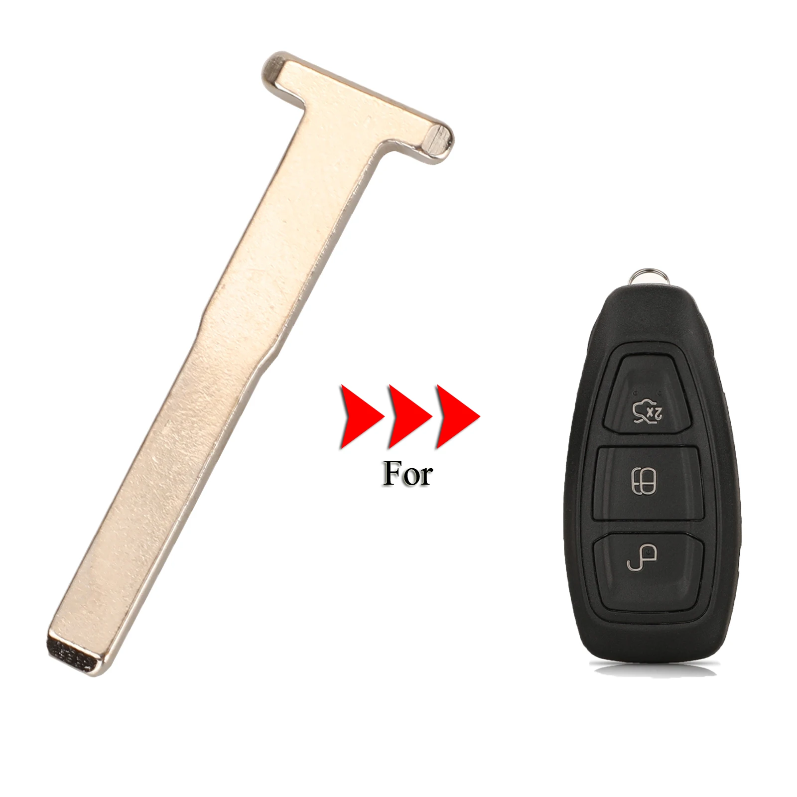 jingyuqin Uzaktan akıllı araba itmeli anahtar Ford Focus İçin C-Max Mondeo Fiesta B-max Eklemek Acil Kesilmemiş itmeli anahtar