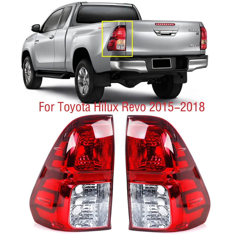 Toyota Hilux Revo için kamyonet 2015 2016 2017 2018 Araba Arka Kuyruk İşık Fren Dur Ters Lambası Arka Lambası Kuyruk Lambası Hiçbir Ampul 0