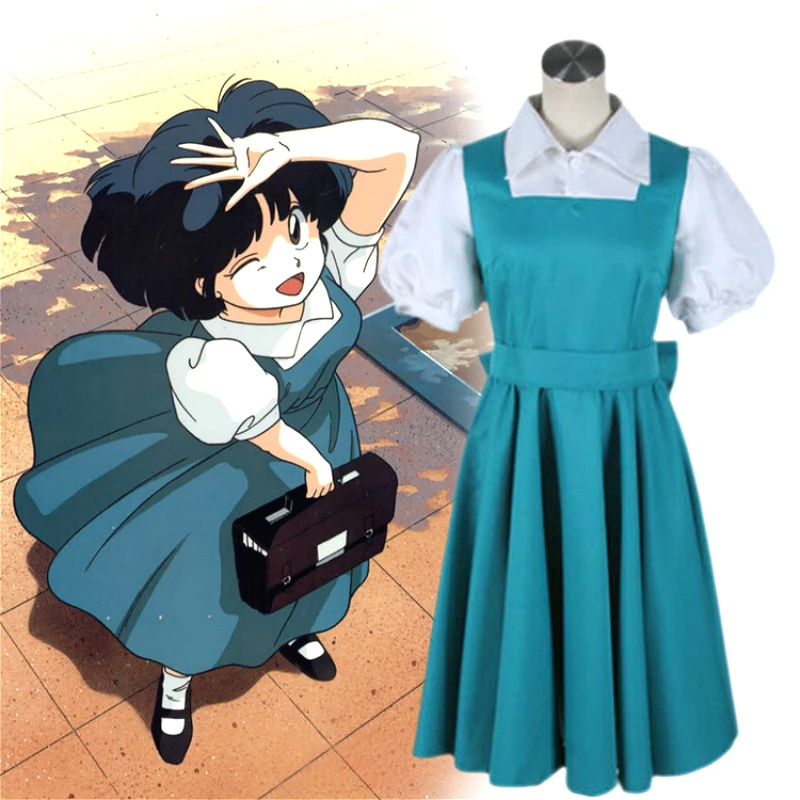 Anime Ranma 1/2 Tendou Akane Cosplay Kostüm Akane Tendou Cosplay Elbise okul üniforması Cadılar Bayramı