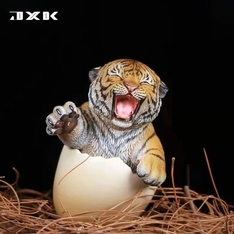 JXK 1/6 Doğum Yumurta Kabuğu Bebek Kaplan Modeli Hayvan Şekil Yaratıcı Sevimli Dekor Çocuk Yetişkin Oyuncaklar Noel Hediye Masası Süsler