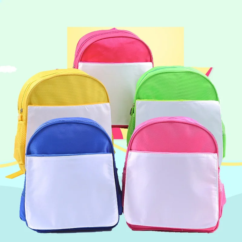 10 adet ısı transferi boş okul çantası süblimasyon boş sarf malzemeleri termal süblimasyon baskı okul çantası