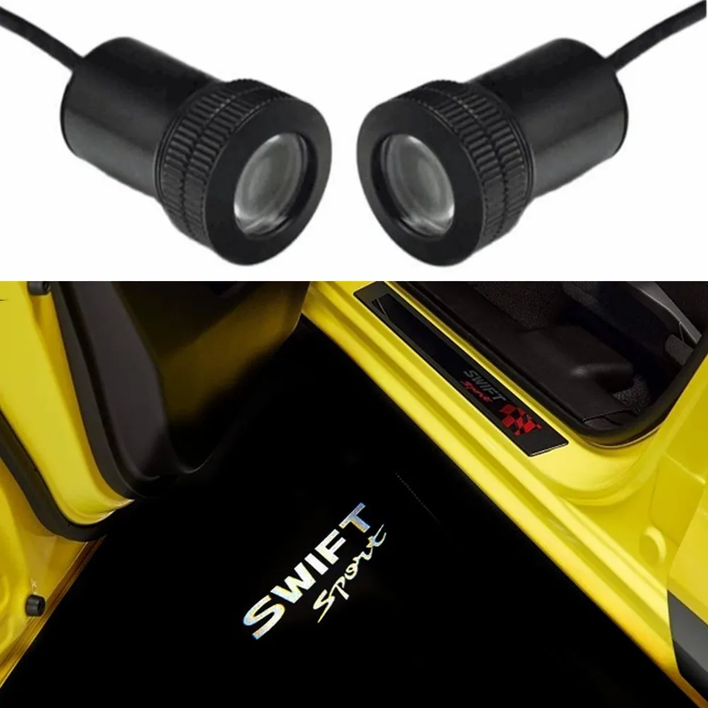 Led araba kapı ışık Logo lazer projektör ışıkları hayalet gölge hoşgeldiniz ışık Suzuki Swift Sport ıçin Zc33s Zc32s 125 araba aksesuarları