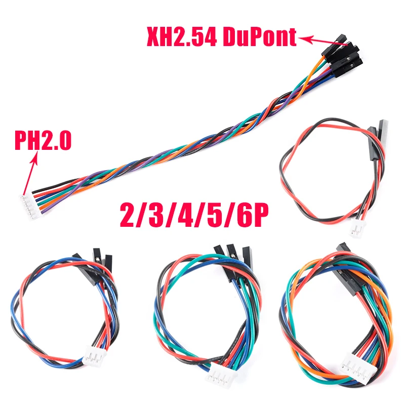 5 adet PH2. 0 Fiş Terminal Konnektörü XH2. 54 DuPont Konektörü 15cm 2P 3P 4P 5P 6P çift Kafa Elektronik Tel Kablo