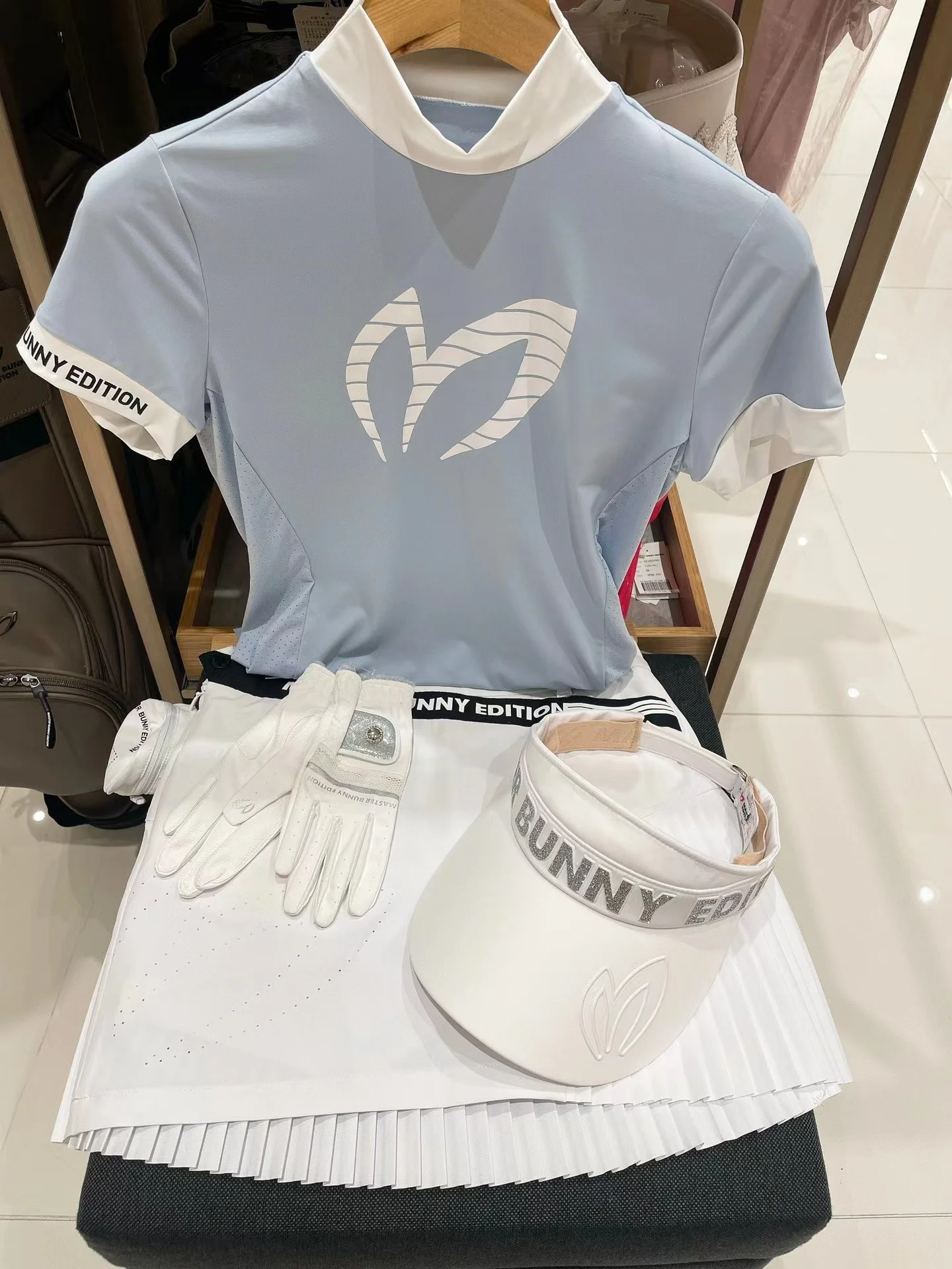2022 Yeni kadın Golf Giyim Açık Spor İnce kısa kollu tişört Kore Elastik Çabuk kuruyan Renk engelleme Forması