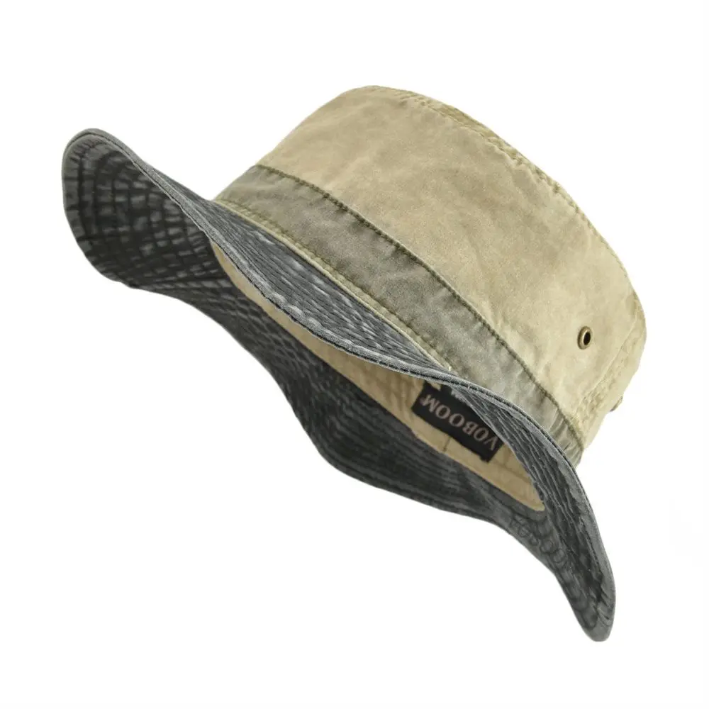 VOBOOM erkek Kova Şapka Bob Yaz Panama Açık Balıkçılık geniş şapka güneş Koruma kapağı Avcılık Erkek Pamuk
