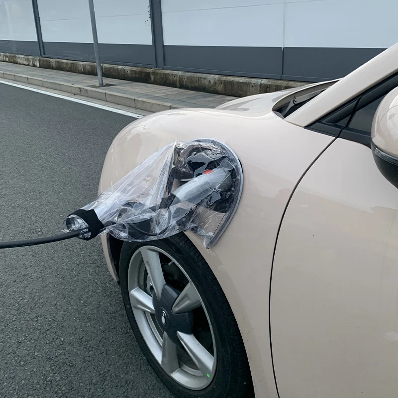 Açık elektrikli araç şarjı Araba yağmur kılıfı Şarj Tabancası Su Geçirmez Otomatik Kapak Araba Şarj Aksesuarları Elektrikli Arabalar için