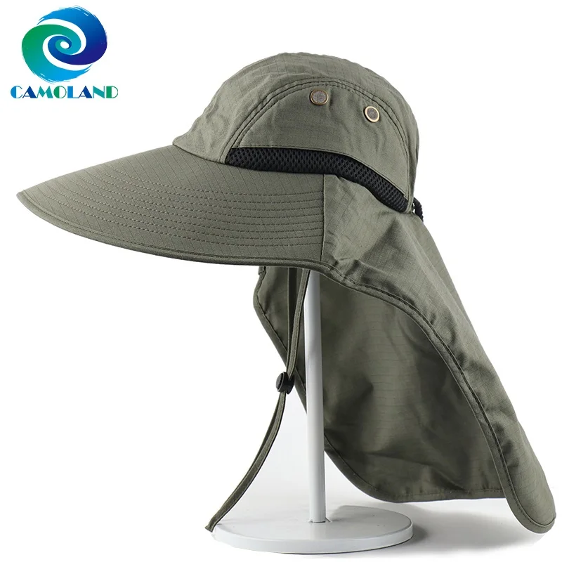 CAMOLAD Erkek Kova Şapka Boyun Flap İle Yaz güneş şapkası Kadınlar İçin Uzun Geniş Ağız Balıkçılık Kapaklar Açık UV Koruma Yürüyüş Şapka 0