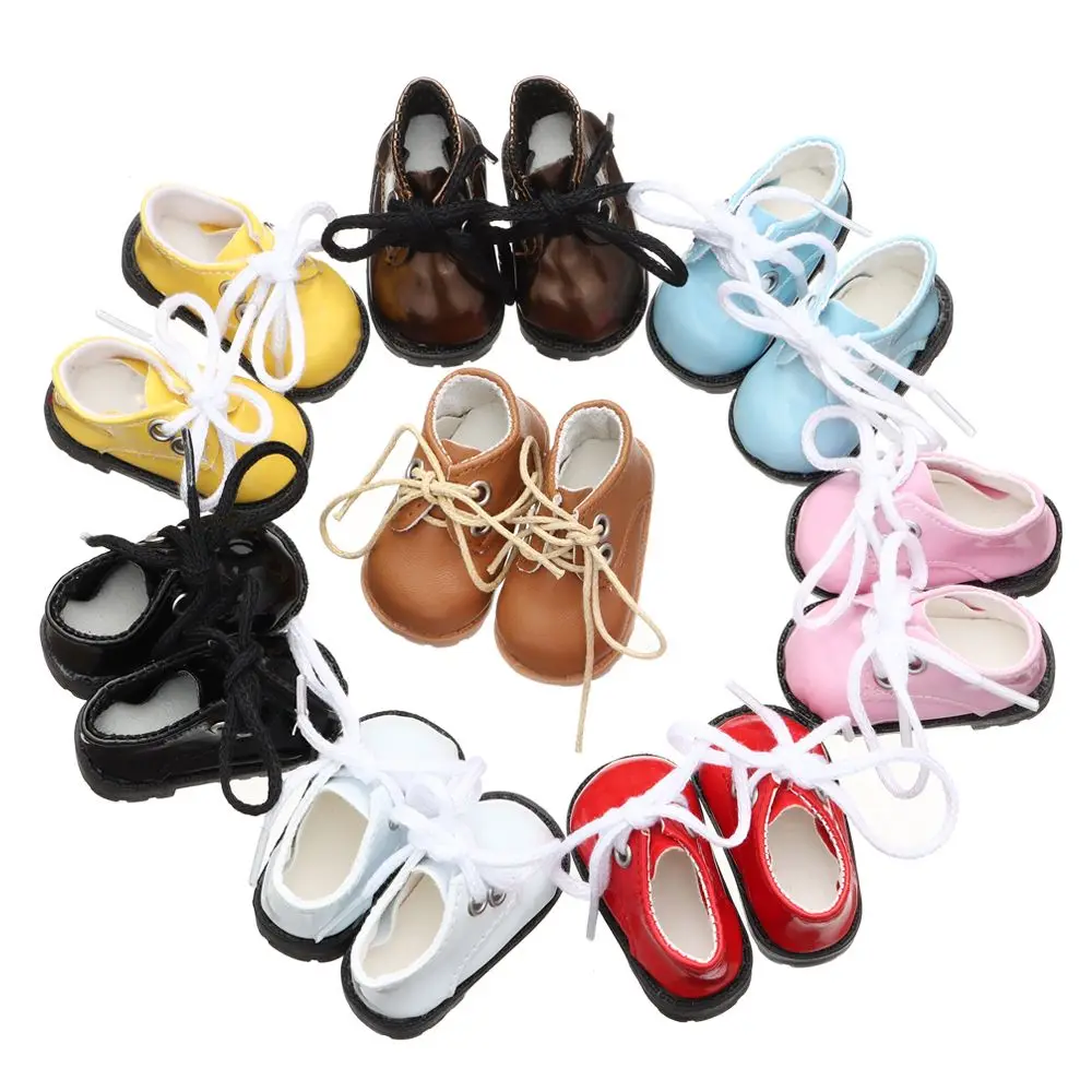 5.5 cm Bebek Oyuncak Parlak deri ayakkabı 1/6 oyuncak bebekler Aksesuarları El Yapımı Sevimli Bebek Bandaj Ayakkabı Kız Hediyeler Bebek Aksesuarları