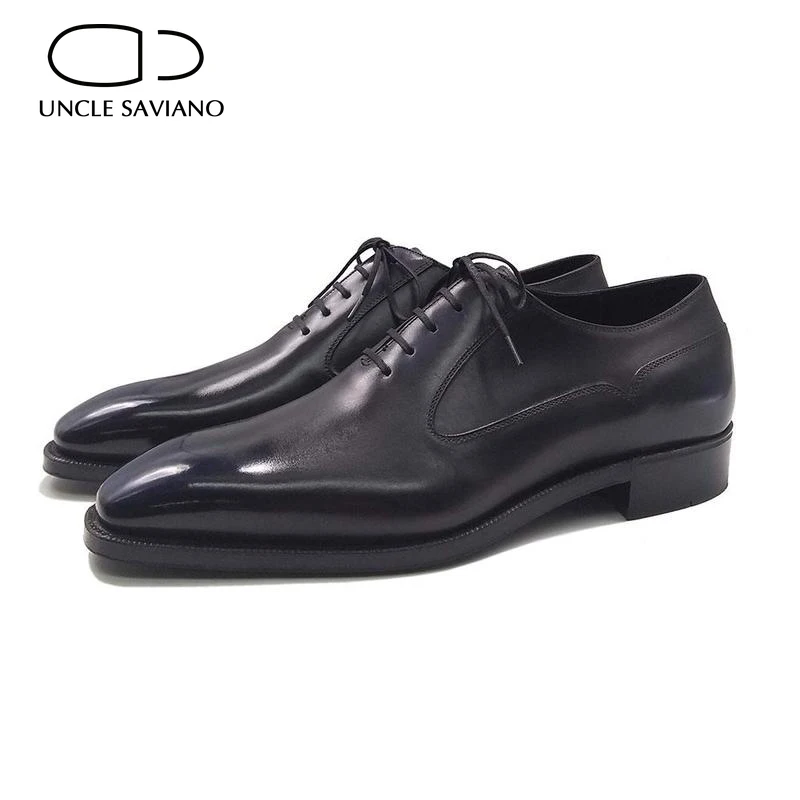 Amca Saviano Oxford Düğün erkek ayakkabıları En Iyi Erkek Elbise Resmi Parti Ofis El Yapımı Tasarımcı Iş Hakiki Deri erkek ayakkabısı