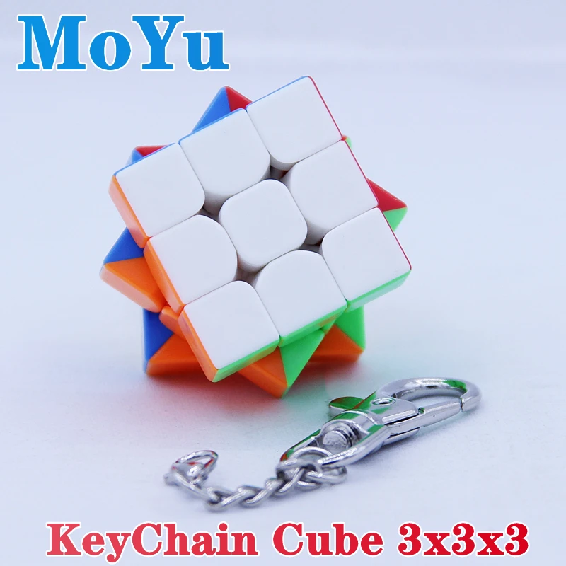 [ECube] Meilong Anahtarlık MoYu Küp 3x3x3 3cm Boyutu Sihirli Meilong Anahtarlık Hızlı 3x3 Anahtar Yüzük Cubo Magico Bulmaca Hediyeler Mini 