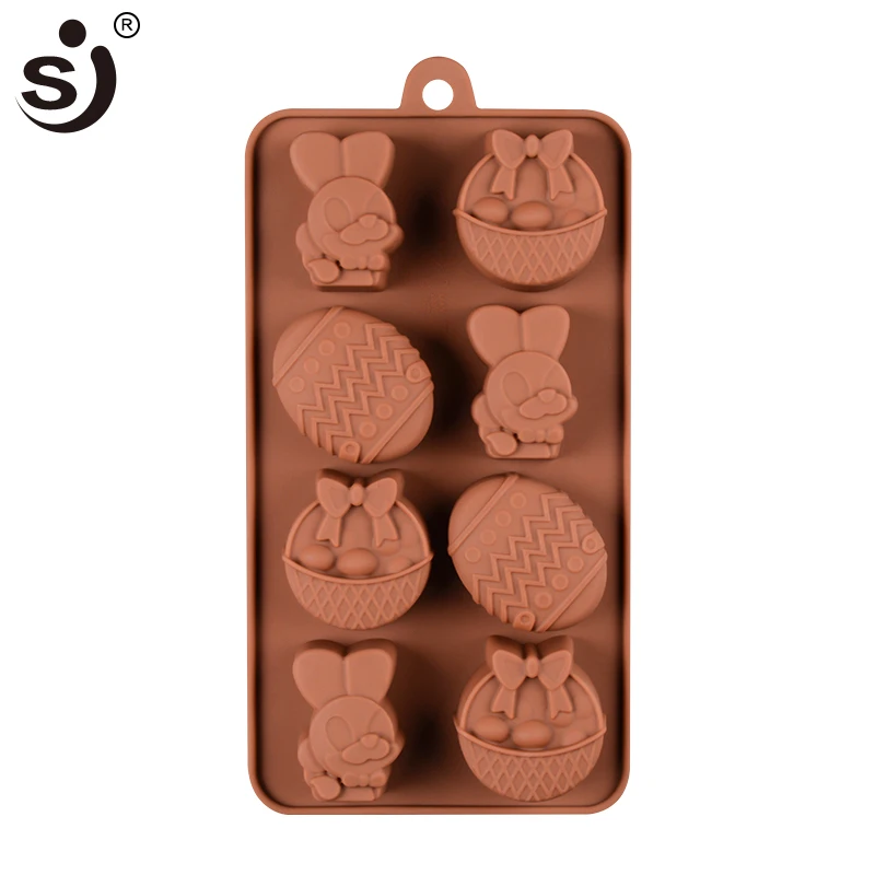 SJ silikon kalıpları çikolata pişirme hayvan paskalya yumurta şekilli şeker kek dekorasyon araçları ısıya dayanıklı fırın emniyet kek kalıpları