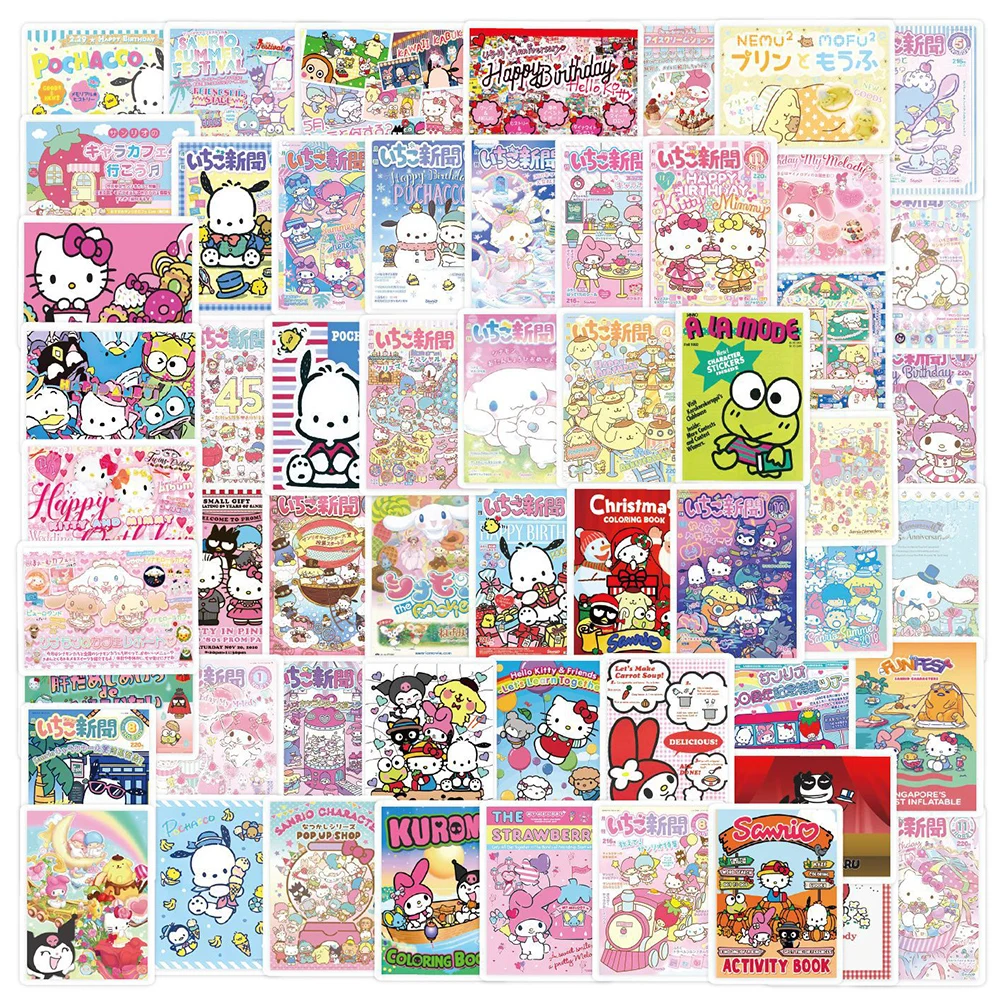 10/30/50 adet Sevimli Karikatür Sanrio Posteri Çıkartmaları Kawaii Kız Kuromi Benim Melody Hello Kitty Çıkartmaları Dekorasyon Çocuk Sticker Oyuncaklar