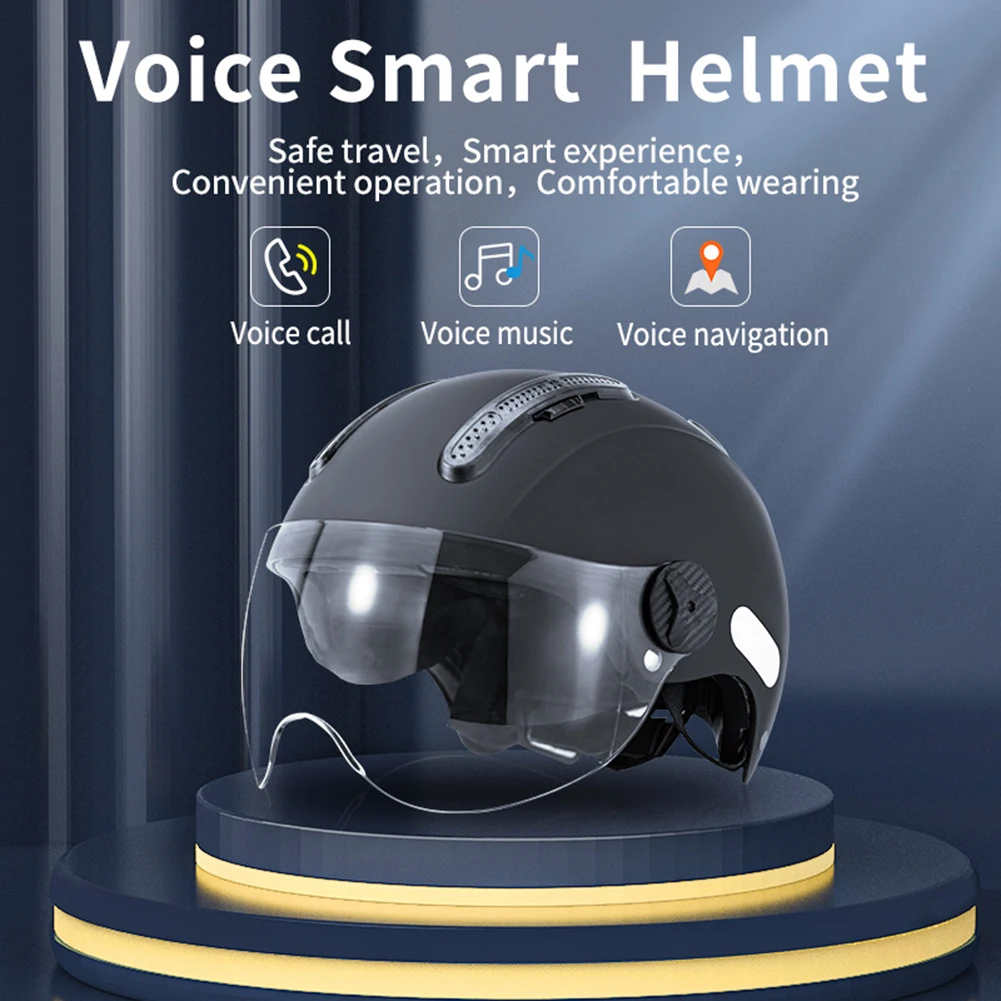 Motosiklet Akıllı Ses Kapağı Dahili şarj edilebilir pil Sürme Aksesuarları Başlık Bluetooth uyumlu Motosiklet Akıllı Kapaklar