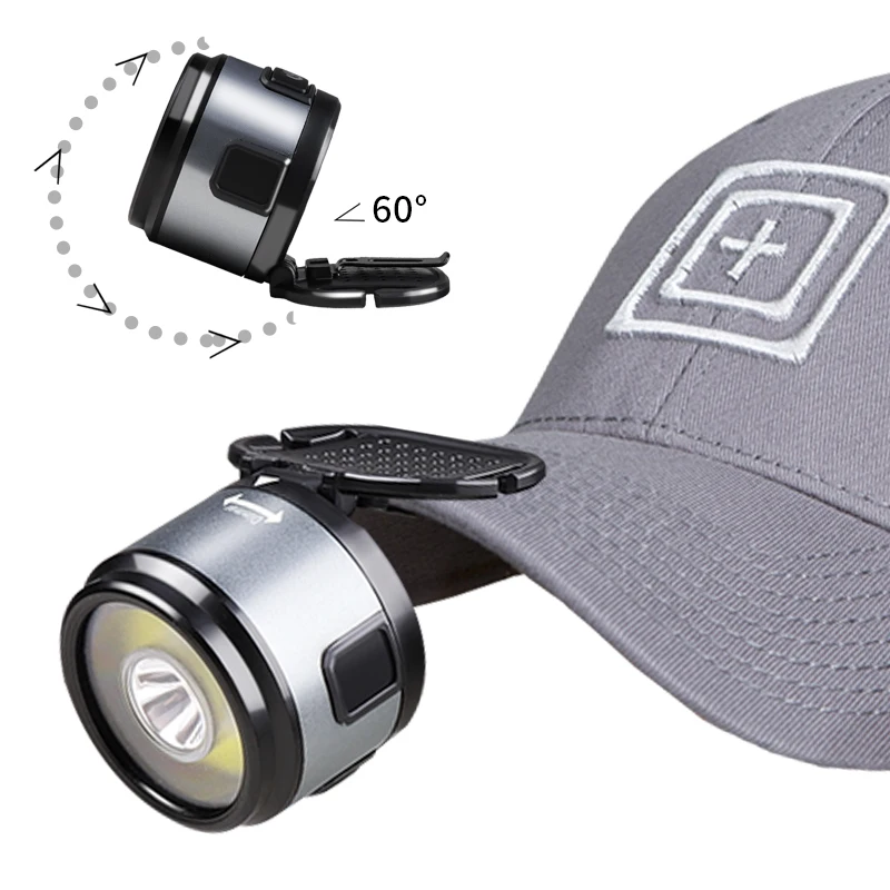 Güçlü far Mini taşınabilir USB şarj edilebilir far COB LED kafa ışık dahili pil ile su geçirmez kap kamp lambası