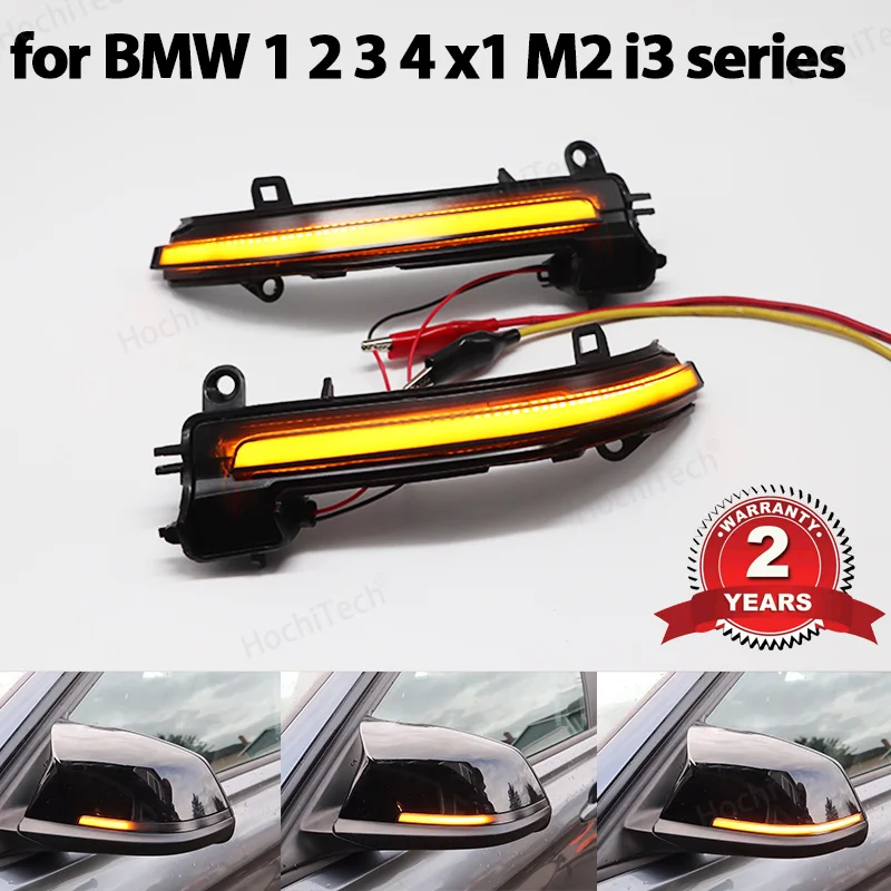 BMW için 1 2 3 4X1 Serisi F20 F30 F31 F32 F33 F34 F36 E84 F87 I3 Siyah Yan Kanat Ayna Göstergesi Dinamik Dönüş Sinyali led ışık