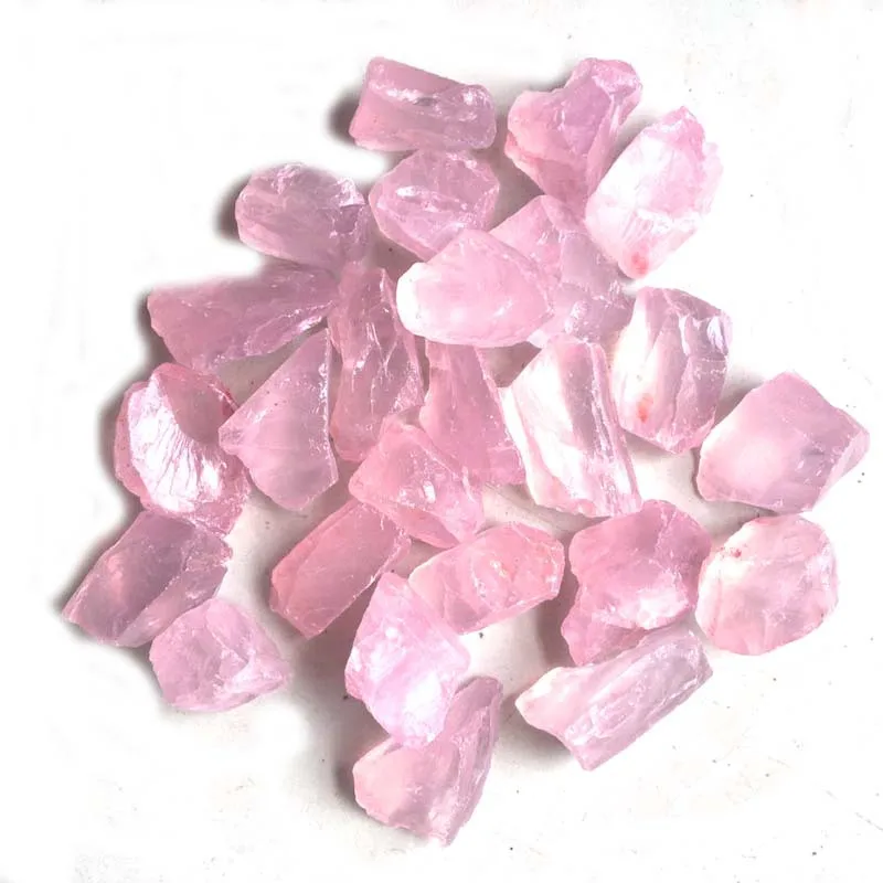 2.5-5 cm Doğal Pembe Kuvars Kristal Taş Kaya Mineral Örneği Taş DİY Kolye El Oyma Malzeme Dekoratif Kristal D3
